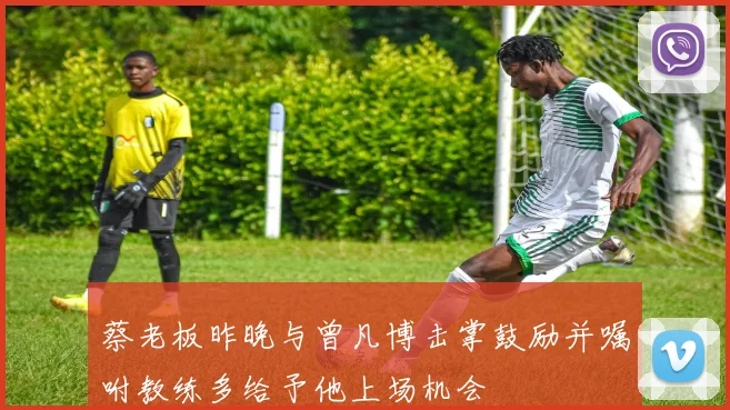 蔡老板昨晚与曾凡博击掌鼓励并嘱咐教练多给予他上场机会
